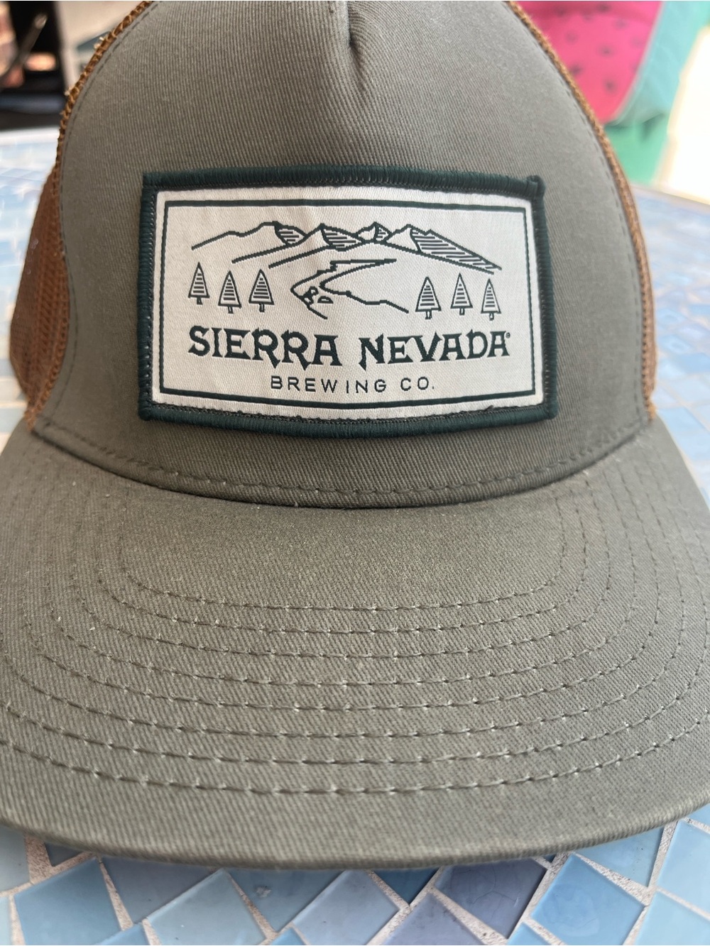 Sierra‎ Nevada  Co. Gray Brown Mesh Trucker Snapback Hat Cap